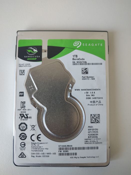 HD Seagate 1TB  para portáteis