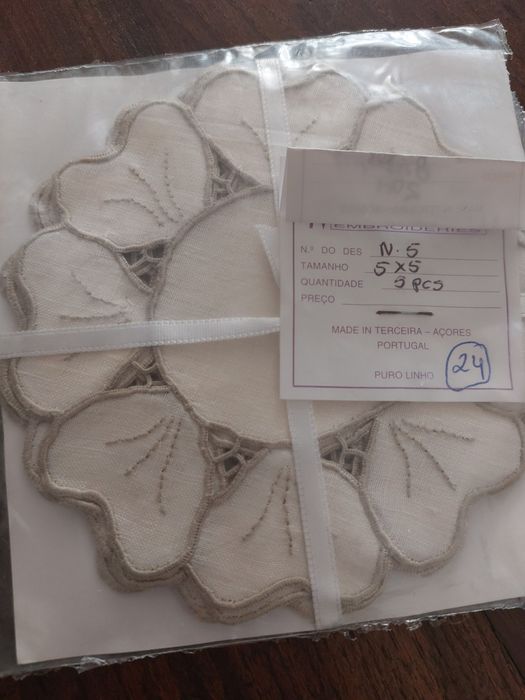 Bases para copos em puro linho