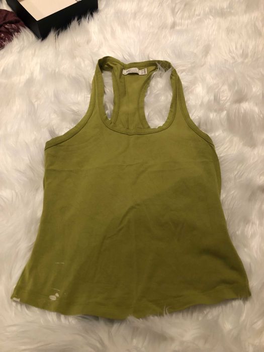 top verde zara tamanho s