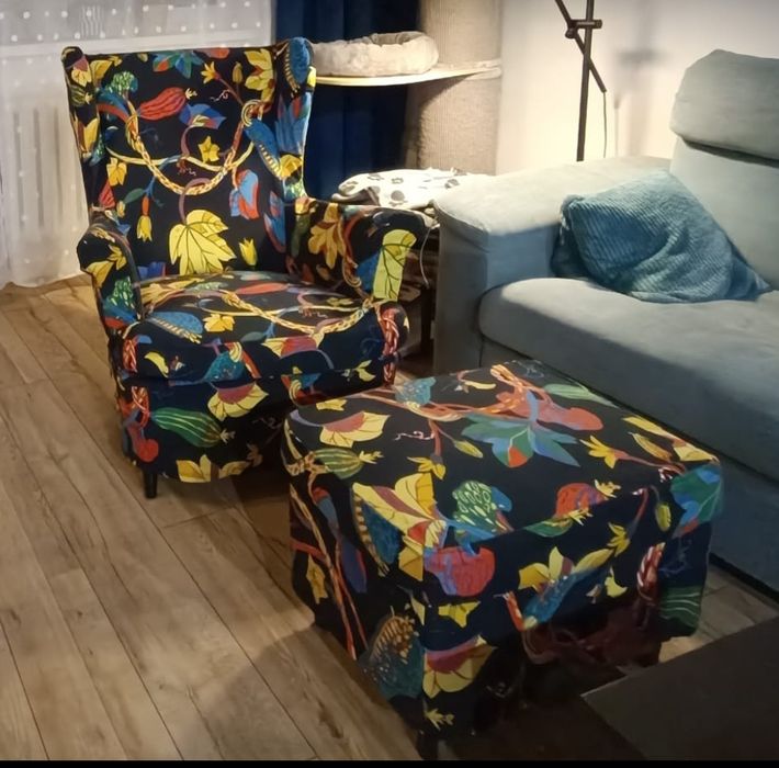 Pokrowiec na fotel i podnóżek IKEA