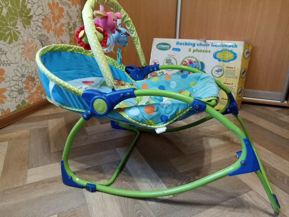 Шезлонг-качалка от 0-3 года. Кроватка- креселко