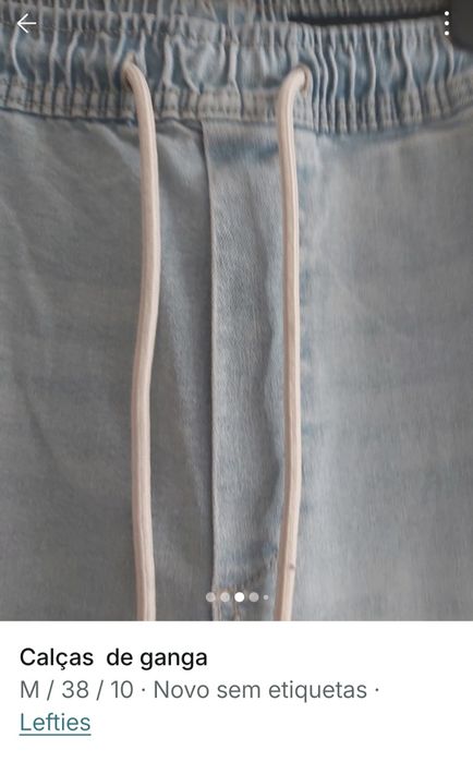 Calça de ganga  tipo balão