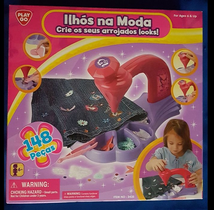 Máquina colocar ilhoses a partir dos 6 anos