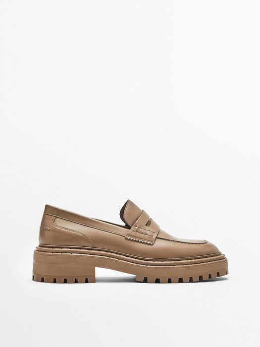 Шкіряні лофери Massimo Dutti
