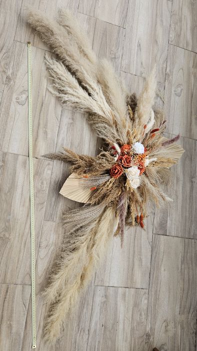 Kompozycje boho, ozdoby na wesele