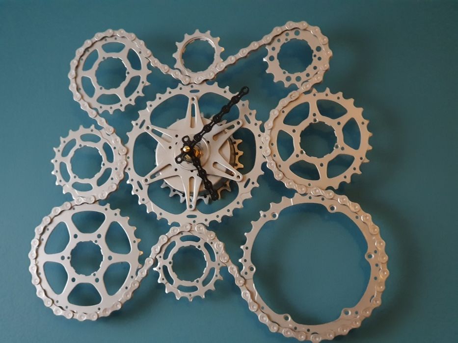 Zegar ścienny rowerowy rowerzysty