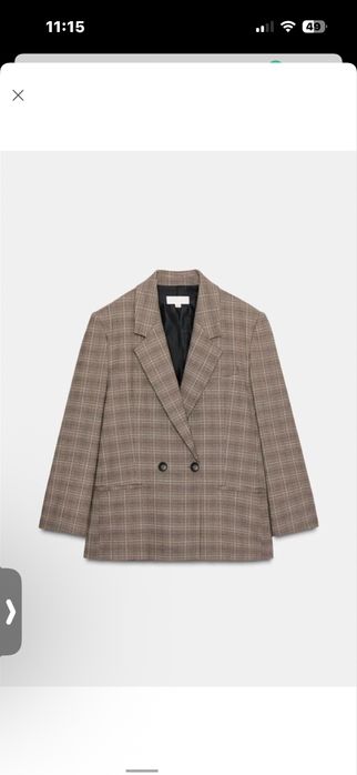 Жакет в клітинку оверсайз zara хл