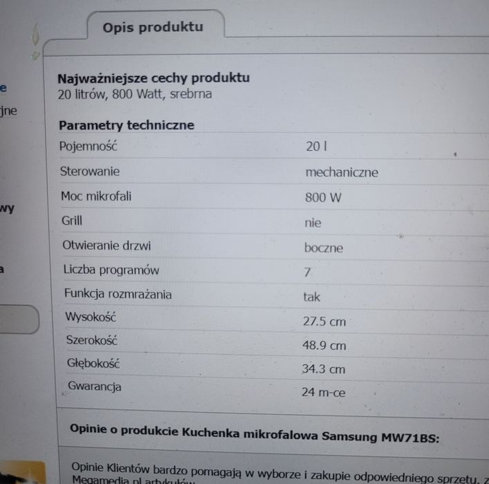 Kuchenka mikrofalowa Samsung