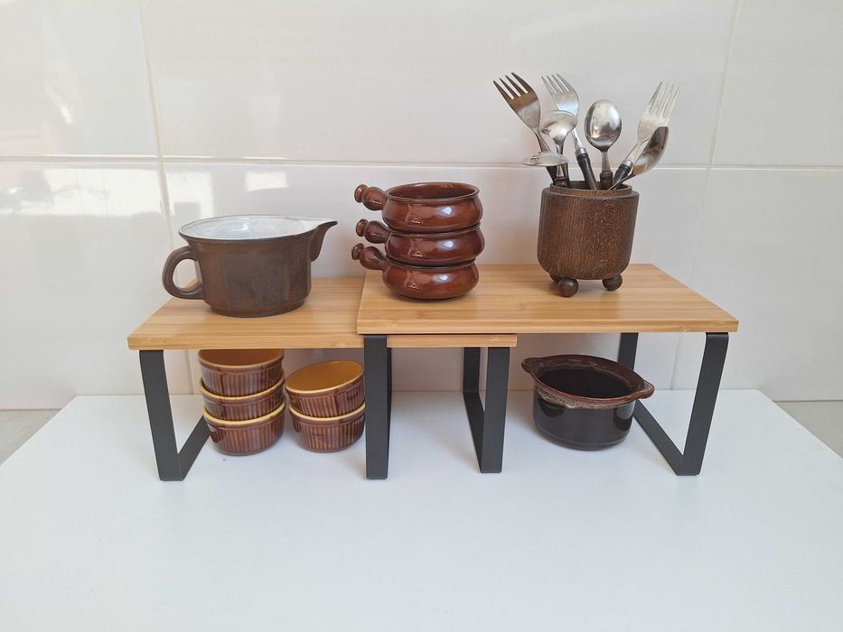 N O W E Półki Loft 4 sztuki bambus kuchenne kuchni łazienki organizer