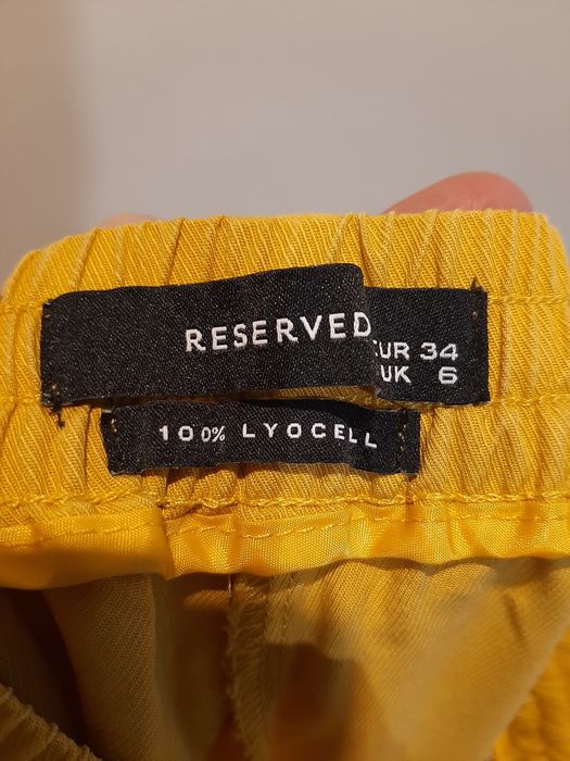 Żółte przewiewne spodnie r.XS