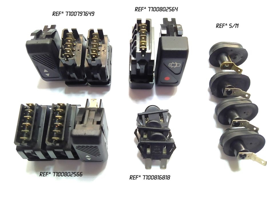 Renault Interruptores/Relógio/Diversos