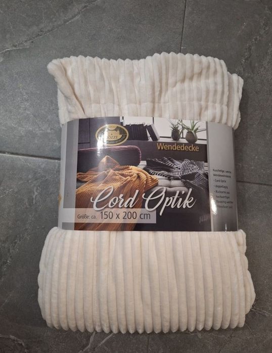Koc narzuta pled 150x200 cord optik gözze