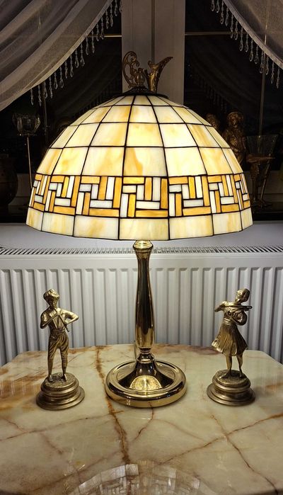 Piękna lampa witrażowa ( Tiffany) wys.65cm,śred.45cm-stan idealny