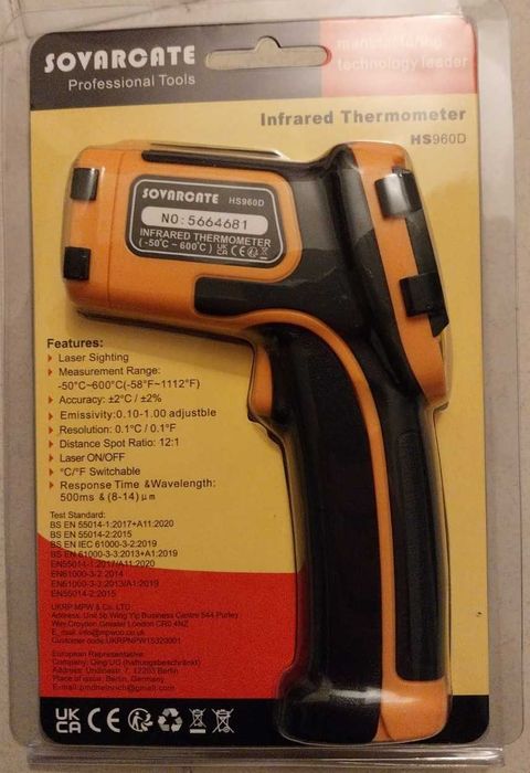 Termómetro Infravermelhos HS960D