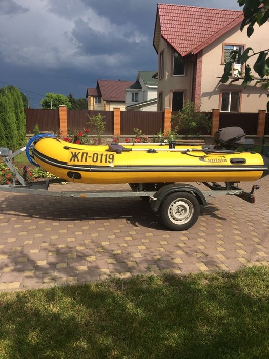 Лодка, мотор, прицеп