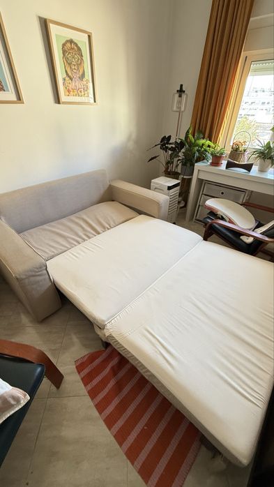 Sofá cama beige ikea