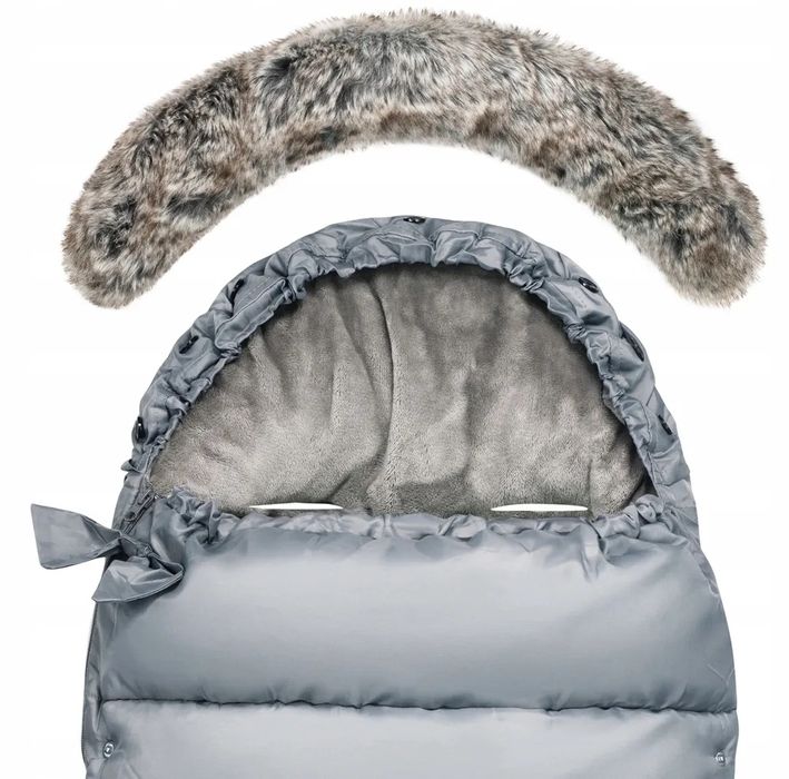 Śpiworek zimowy dzieciecy szary Tini Mini