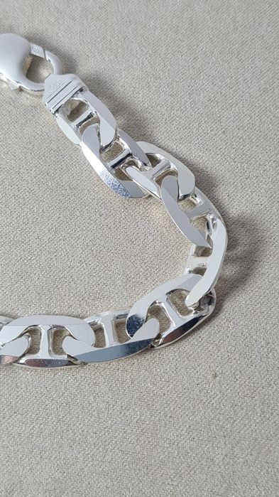 Srebrny męski łańcuszek splot Gucci p. 925
