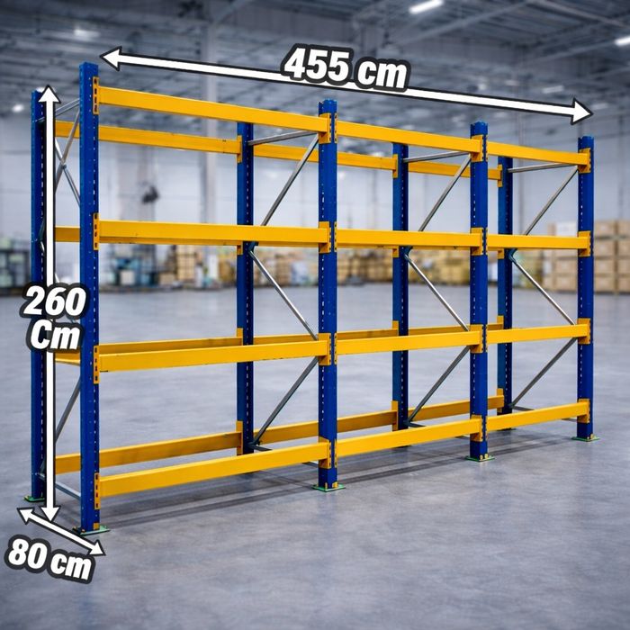 Fv Regały magazynowe półkowe paletowe gł. 80cm