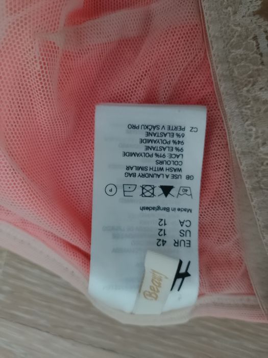 Biustonosz H&M pomarańczowy NOWY