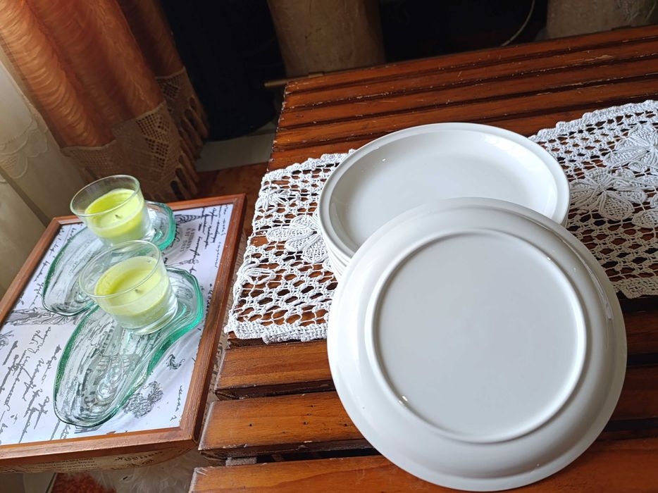 Hotelaria Pratos Cerâmica Diâmetro 20 cm orla alta - 9 unidades Novos