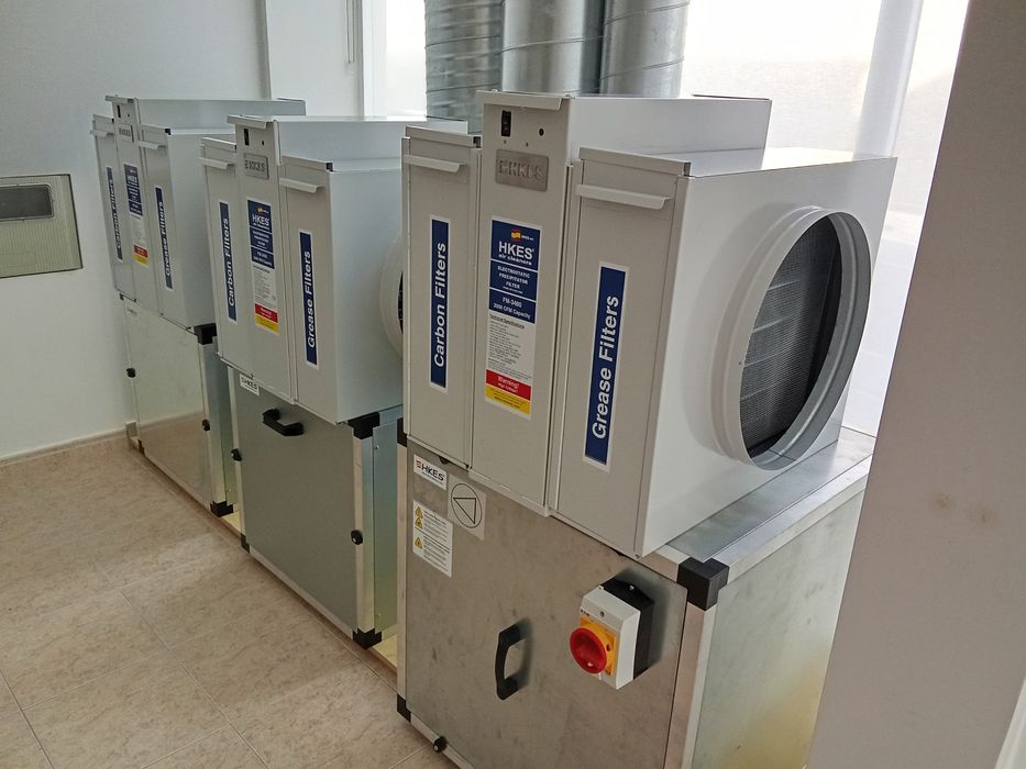 EXTRAÇÃO FUMOS | HKES Filtro Eletrostático  | Exaustor Extrator HORECA