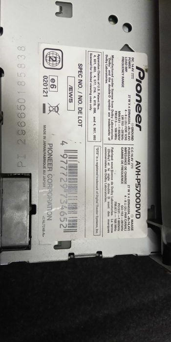 pioneer avh p5700dvd winda