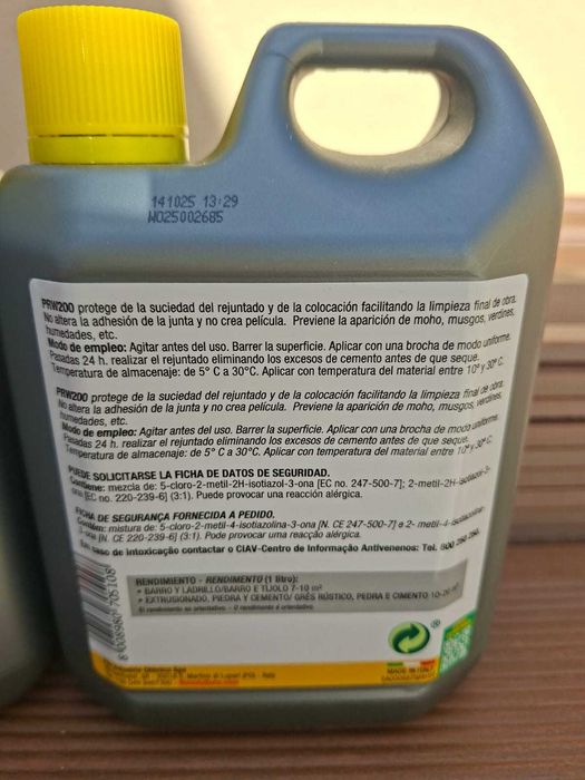 FILA PRW200 – Proteção Pré-Rejuntamento | 1 Litro Fechado + Oferta de Embalagem Aberta