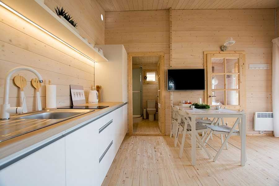 Drewniany domek letniskowy WEEKEND I 25 + 8 m2 - ROD, ośrodek wczasowy