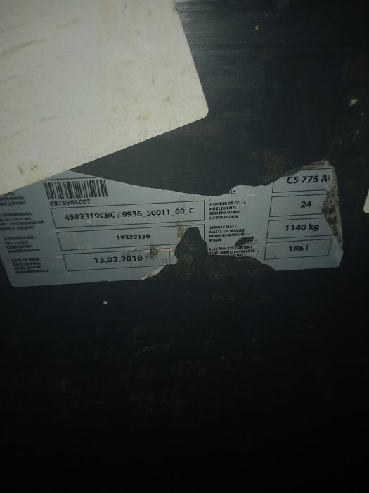 Bateria trakcyjna 48v2020r 625Ah 500Ah