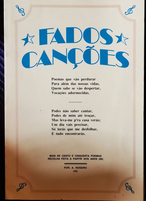Opera do malandro, Fados canções A. ROSEIRO, António Aleixo