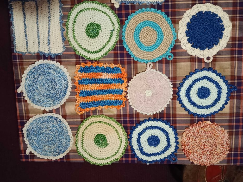 Pegas - bases em crochet feitas a mão artesanal qualidade