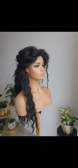 Peruka fale afroloki czarne włosy Shakira