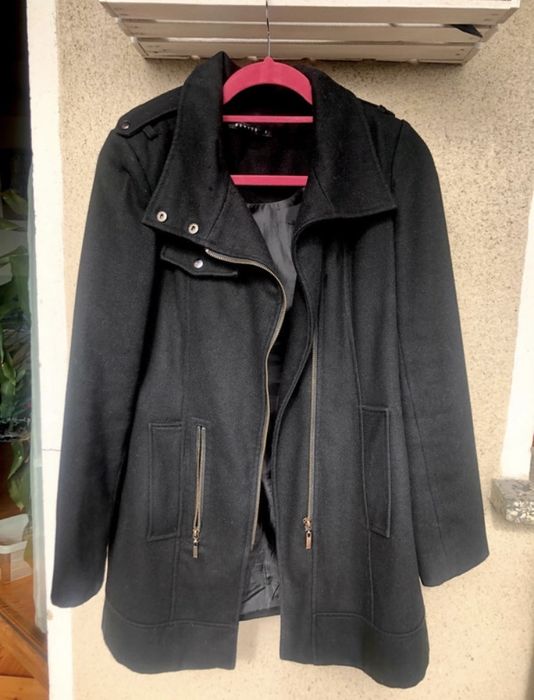 Płaszcz wiosenny wełna Mohito