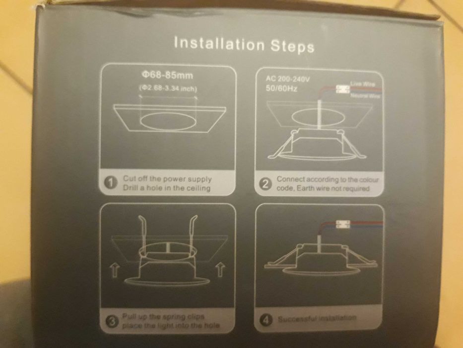 Lampki ledowe wpuszczane 10 szt.