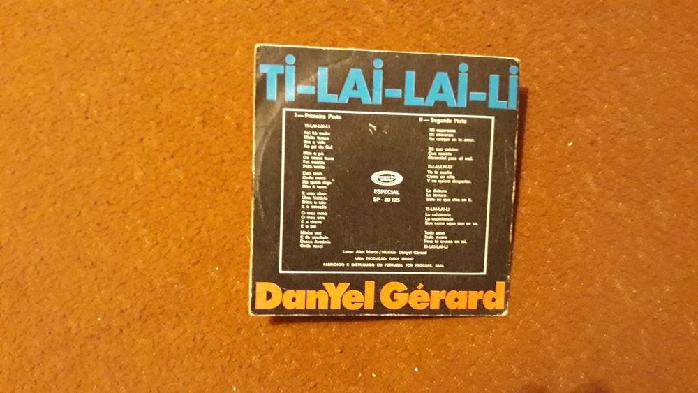 Danyel Gérard - Ti-lai-lai-li - single vinil - portes incluídos