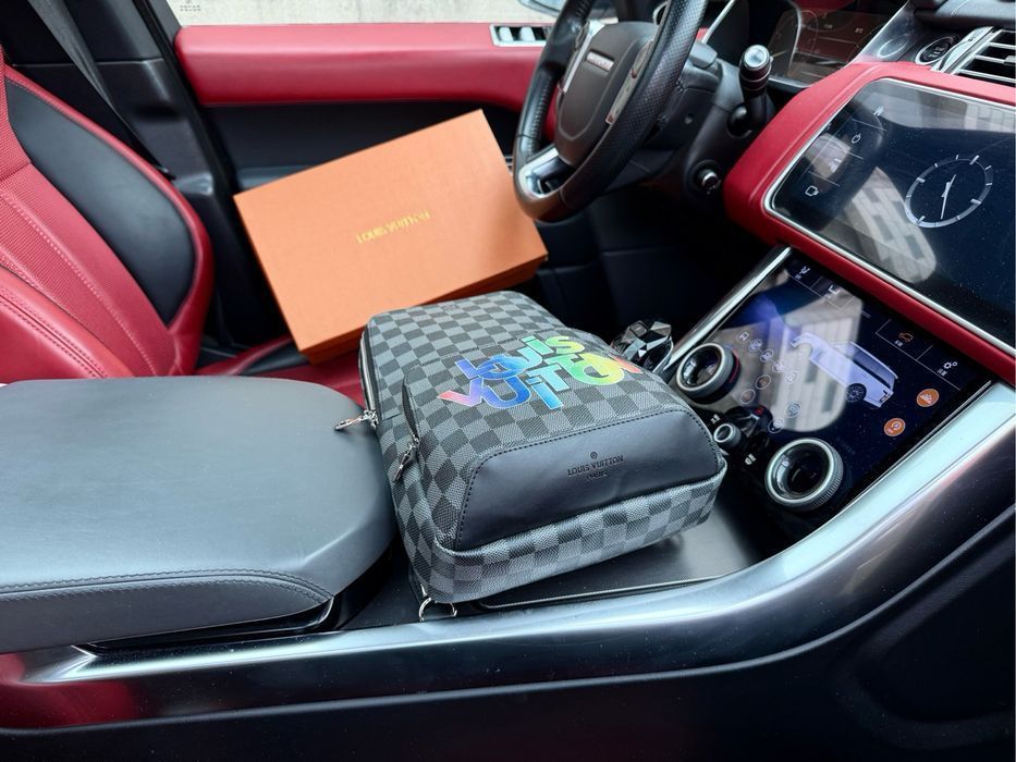 Слинг LOUIS VUITTON avenue сумка бананка мужская графитовая черная