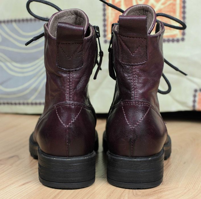 Кожаные ботинки MJUS 190201 бордовые Италия 36р. 23 см.