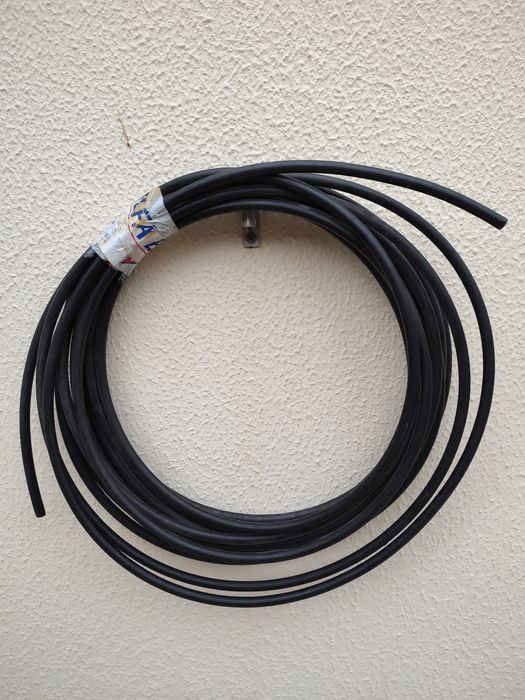 Cabo coaxial preto grosso para exterior novo 15 metros