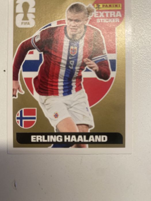 Panini extra sticker erling haaland legends gold