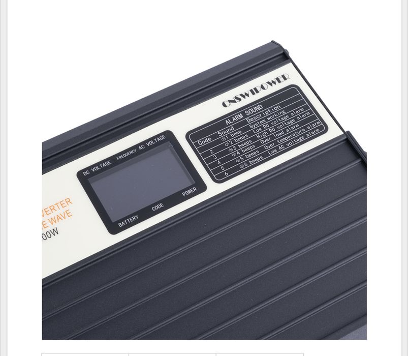 Инвертор чистый синус 2000 Вт пиковая 4000 , swipower