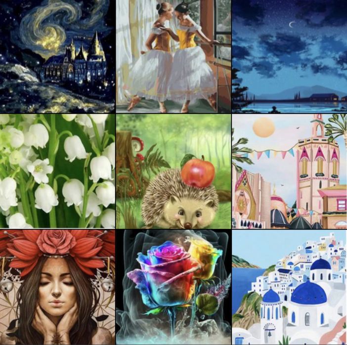 Картина по номерам маленькі 5+1