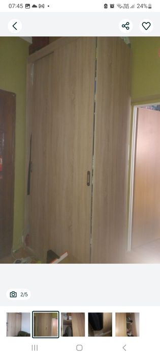 Pilne do jutra! Mega pojemna  szafa 113 cm do zabudowa dąb sonomay