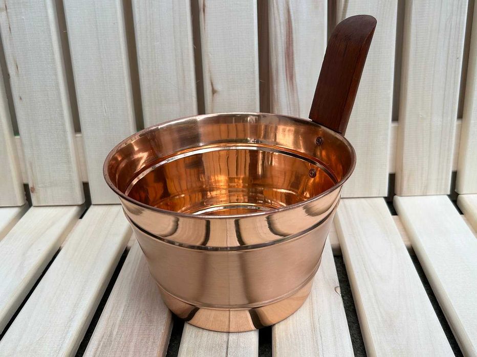 Wiaderko miedziane do sauny o pojemności 4L SaunaStyle
