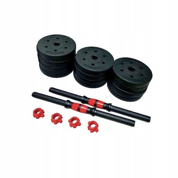 Hantle regulowane 2x10 kg bitumiczne zestaw 20kg gryfy talerze