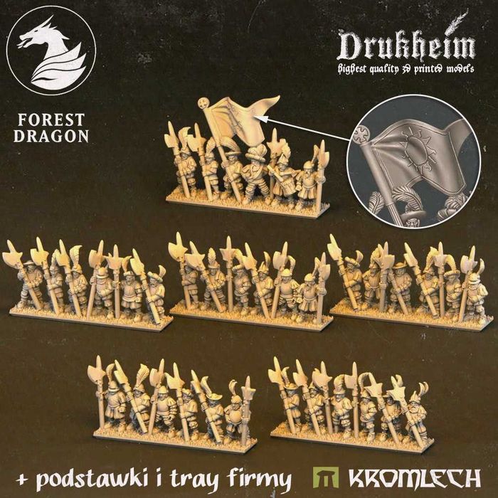 Forest Dragon Imperial Halberdiers (Sun Banner), Empire, Warmaster