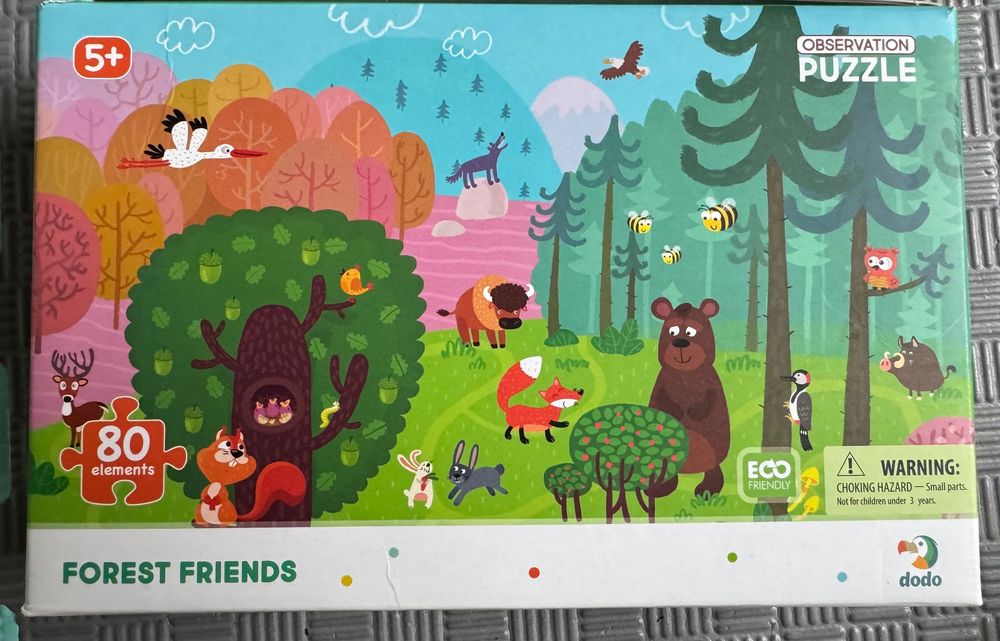 Пазли Dodo 5+ 80 елементів транспорт, звірі