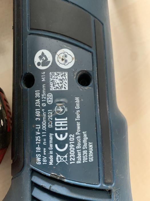 Szlifierka Bosch qgws 18-125 v li