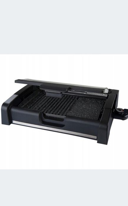 Grill elektryczny stołowy Raven EGE001N 875cm2 z powłoką marmurową 165