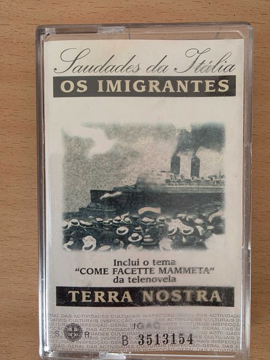cassete áudio "Saudades de Itália - Os Imigrantes"